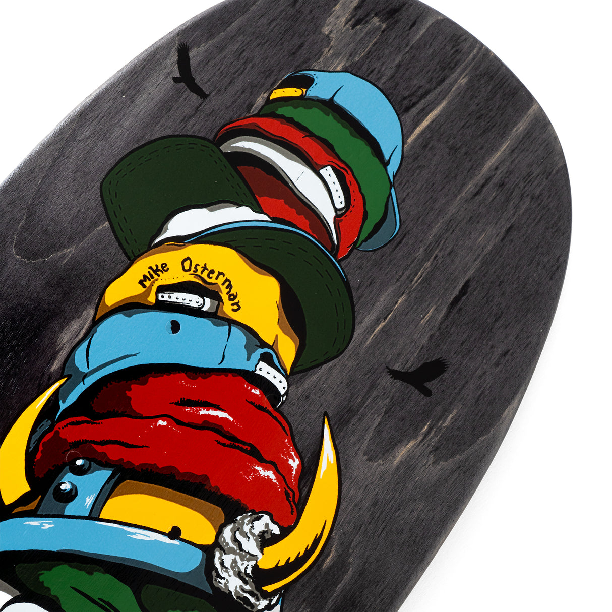 mike osterman pro model mosti skateboard freestyle skate waltz single kick spoon nose 7.6 complete board deck oldschool powell flathround concave flat ace trucks skid plate hardware bushing hats character yellow stain