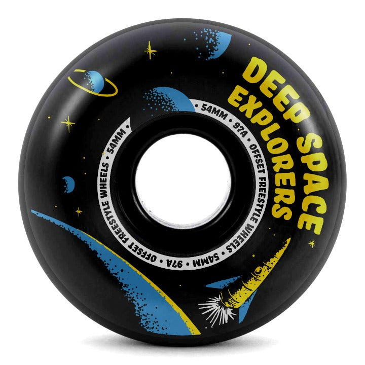 Deep Space Explorer Freestyle Skateboard Wheels - 54mm, 97A