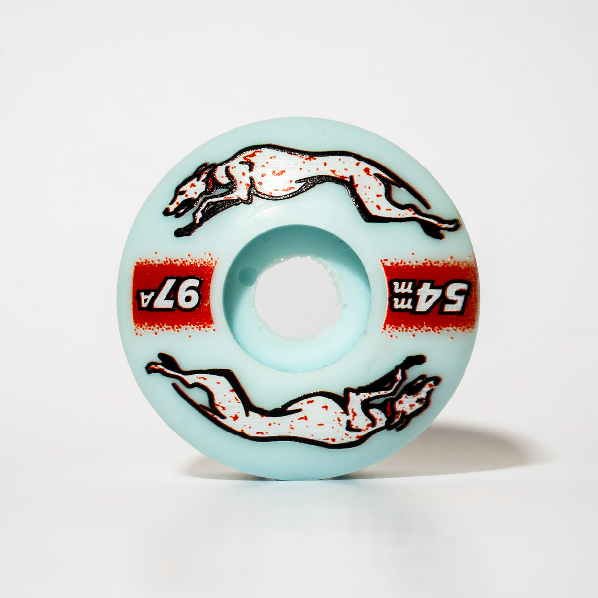 Greyhound Freestyle Skateboard Wheels - Blue 54mm, 97A